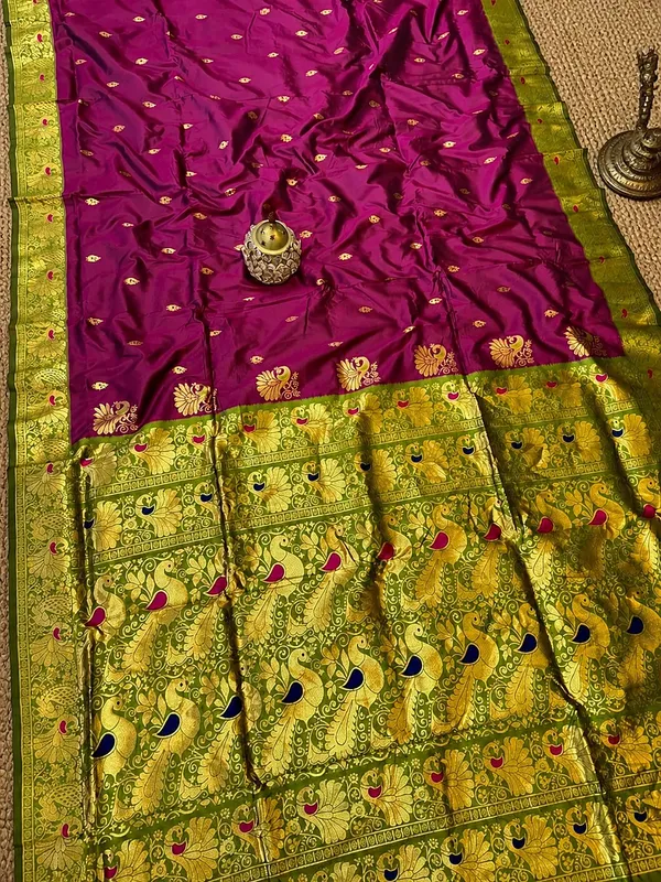 Mihira_Peshwai_Paithani_Silk_Handloom_Saree_Deep_Plum