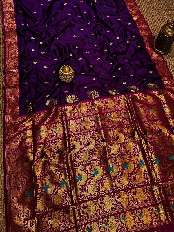 Mihira_Peshwai_Paithani_Silk_Handloom_Saree_Deep_Violet