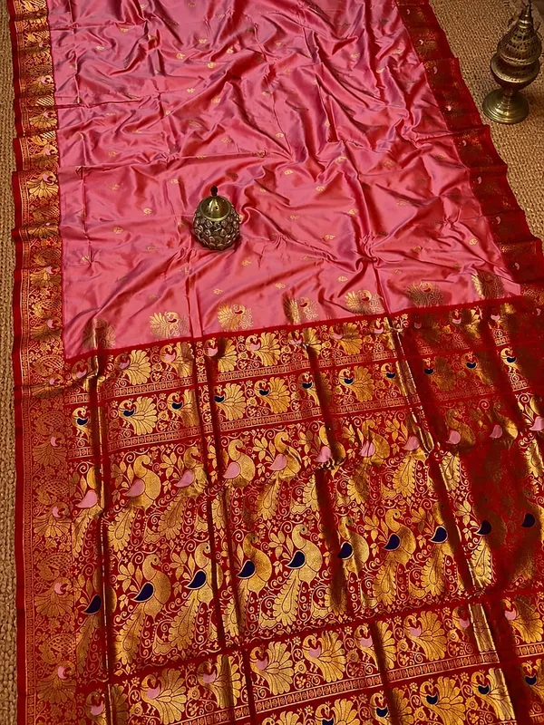 Mihira_Peshwai_Paithani_Silk_Handloom_Saree_Rose_Pink