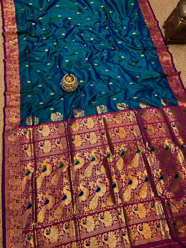 Mihira_Peshwai_Paithani_Silk_Handloom_Saree_Deep_Teal