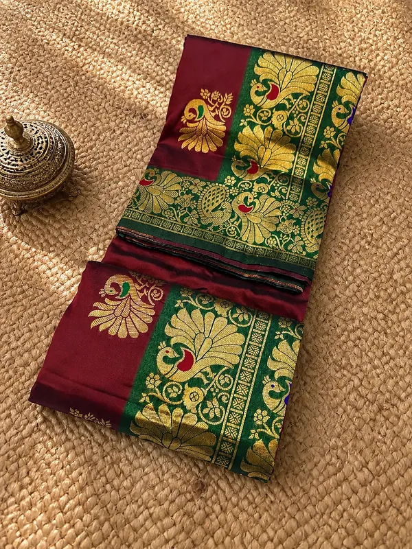 Mihira_Peshwai_Paithani_Silk_Handloom_Saree_Rich_Maroon