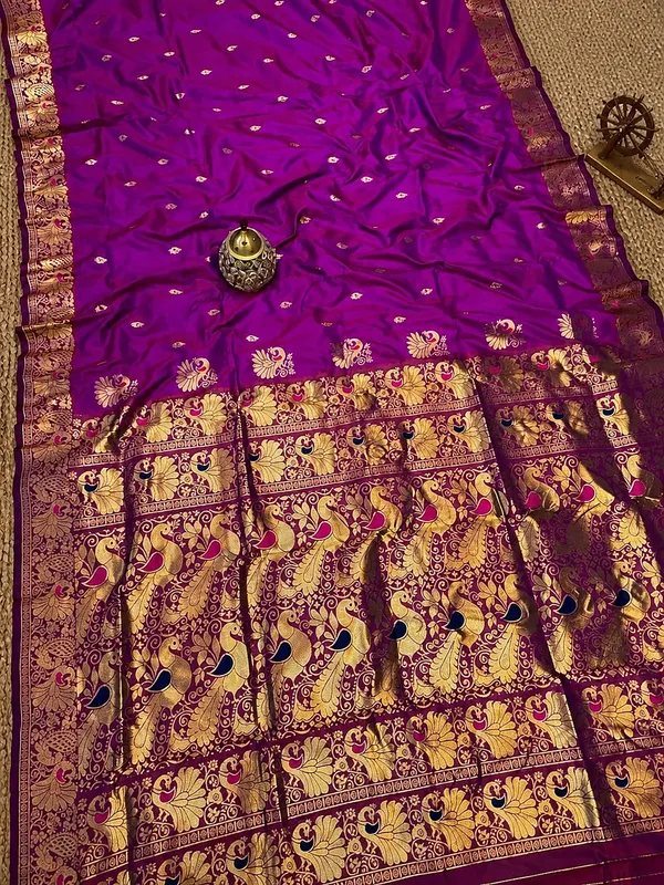 Mihira_Peshwai_Paithani_Silk_Handloom_Saree_Violet