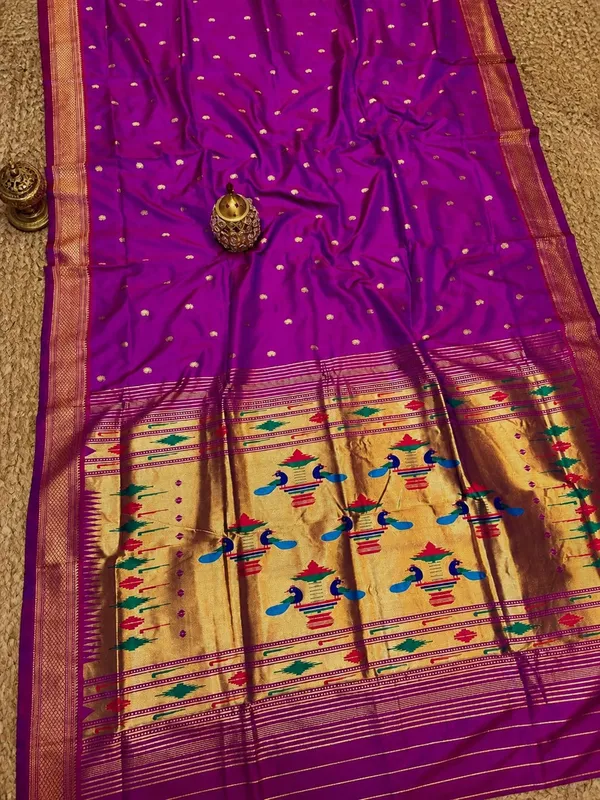 Mayuri_Double_Pallu_Paithani_Silk_Saree_Vibrant_Magenta