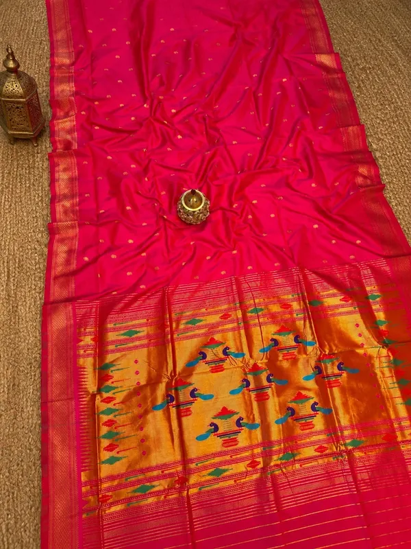 Mayuri_Double_Pallu_Paithani_Silk_Saree_Fuchsia_Pink