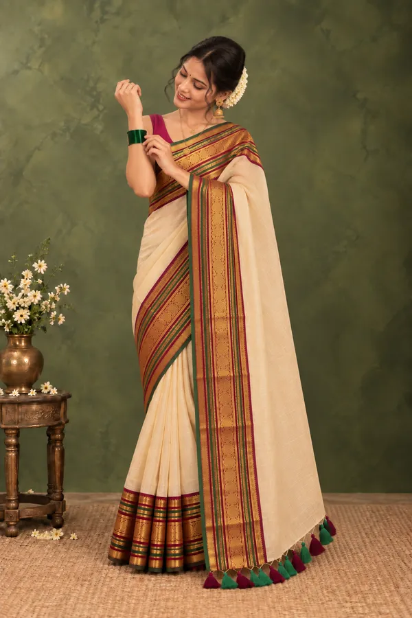 Rajsi_Rang_Mul_Cotton_Kanchi_Border_Saree_Beige