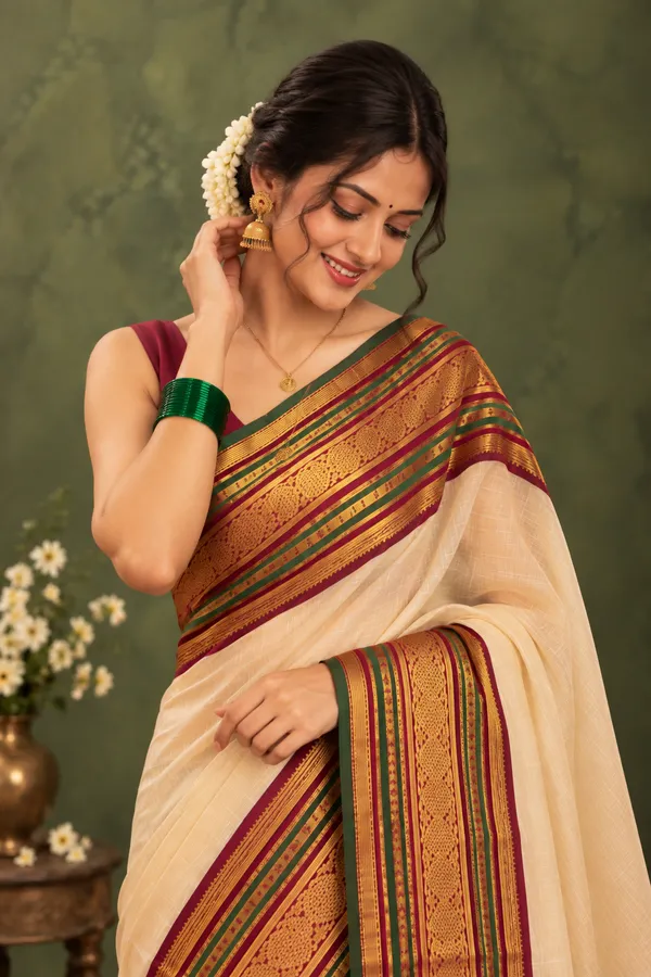 Rajsi_Rang_Mul_Cotton_Kanchi_Border_Saree_Beige