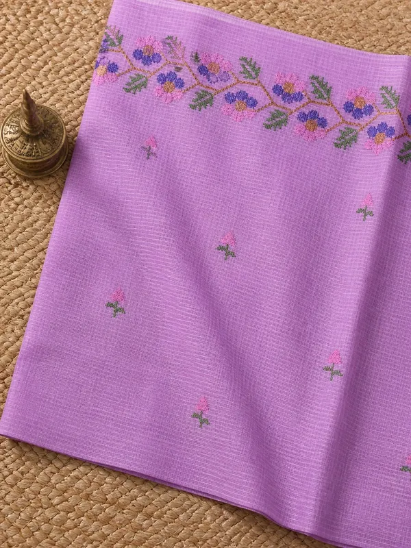 Phoolwari_Kota_Doria_Embroidered_Saree_Lavender