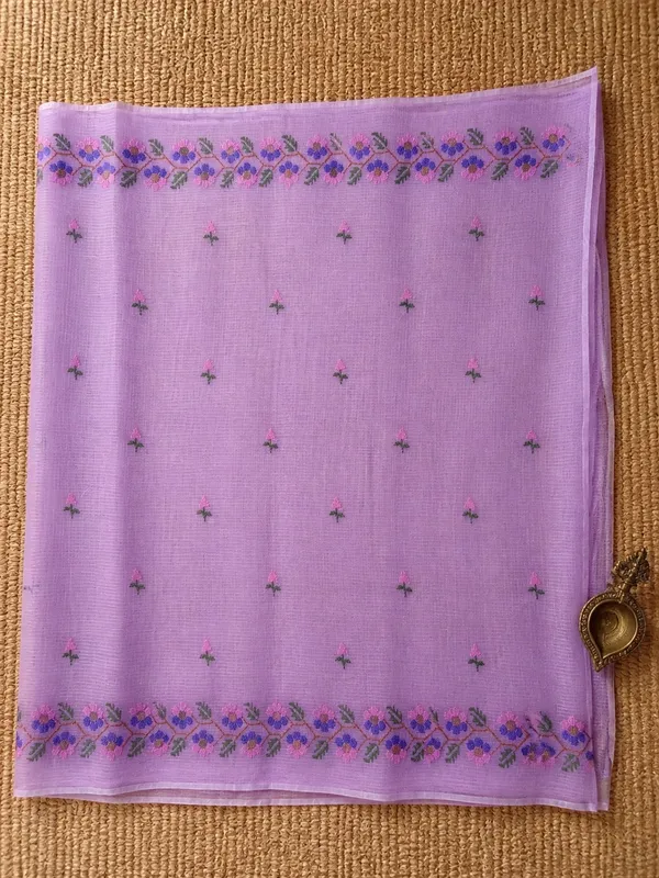 Phoolwari_Kota_Doria_Embroidered_Saree_Lavender