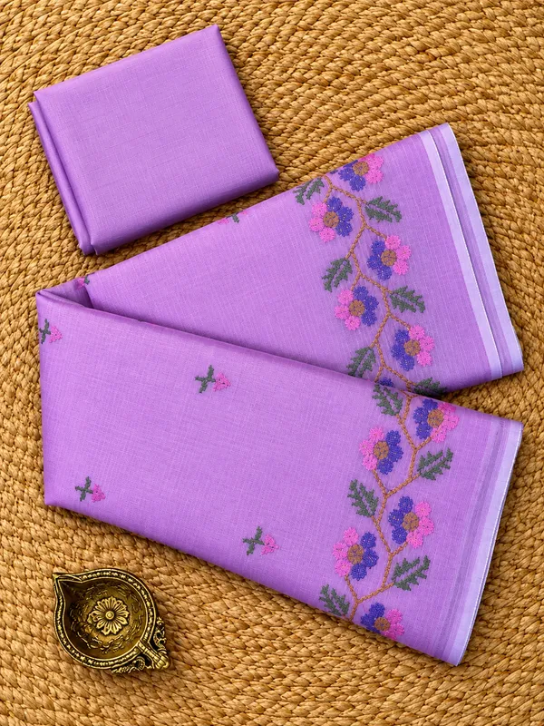 Phoolwari_Kota_Doria_Embroidered_Saree_Lavender