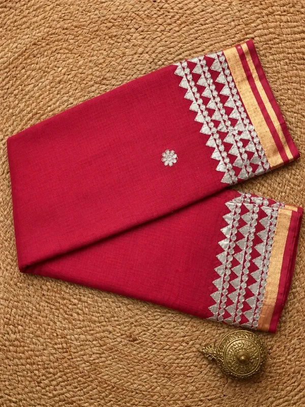 Shagun_Kota_Doria_Gota_Patti_Saree_Ruby_Red