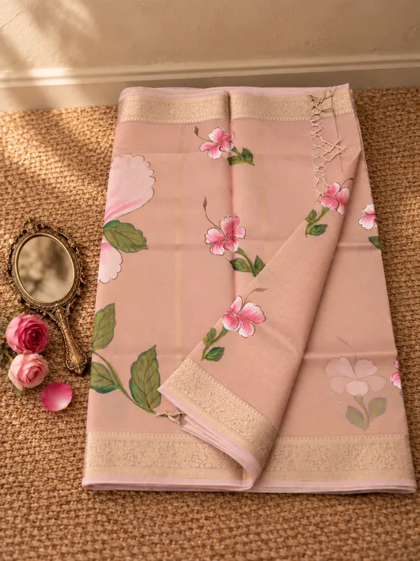 Milana_Kota_Doria_Semi_Silk_Hand-Painted_Saree_Dusty_Pink