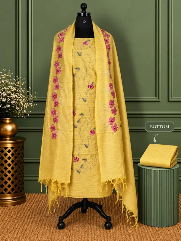 Gulshan_Pure_Linen_Embroidered_Suit_(T+B+D)_Mustard_Yellow