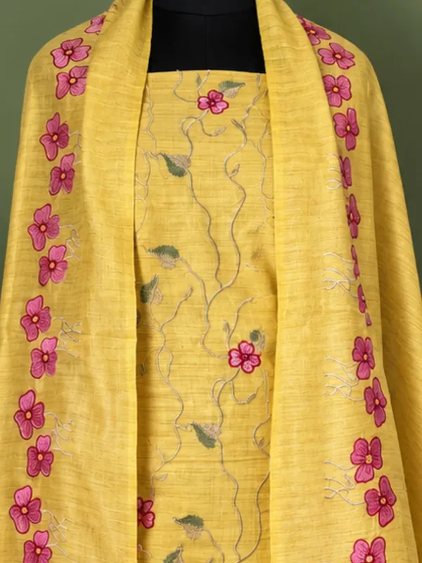Gulshan_Pure_Linen_Embroidered_Suit_(T+B+D)_Mustard_Yellow