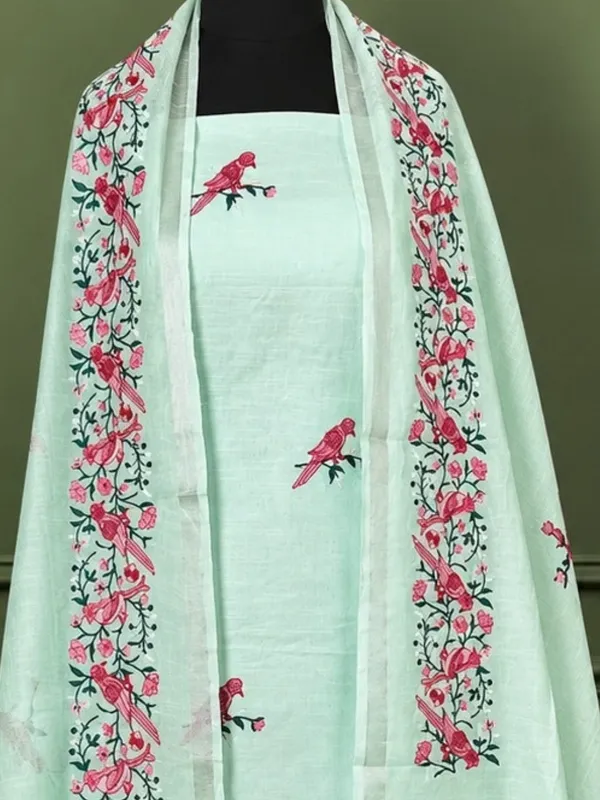 Gulshan_Pure_Linen_Embroidered_Suit_(T+B+D)_Mint_Green