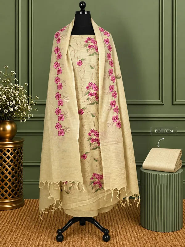 Gulshan_Pure_Linen_Embroidered_Suit_(T+B+D)_Beige