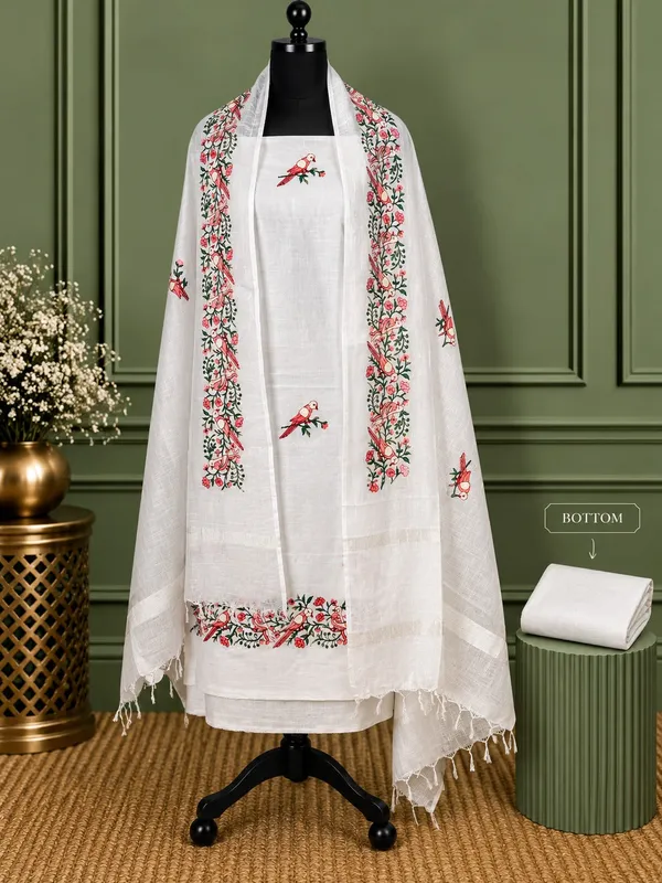 Gulshan_Pure_Linen_Embroidered_Suit_(T+B+D)_Pristine_White