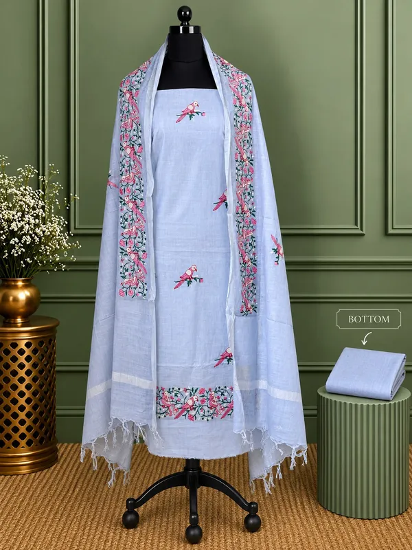 Gulshan_Pure_Linen_Embroidered_Suit_(T+B+D)_Powder_Blue