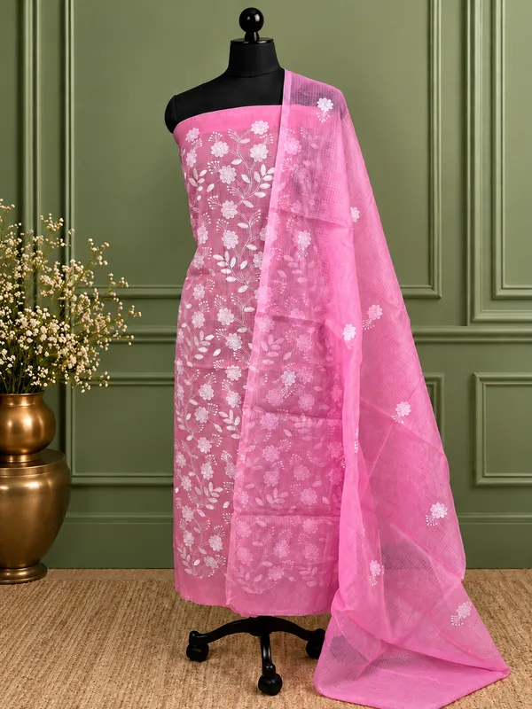 Phuljhari_Kota_Doria_Gota_Patti_Suit_Set_(T+D)_Bright_Pink
