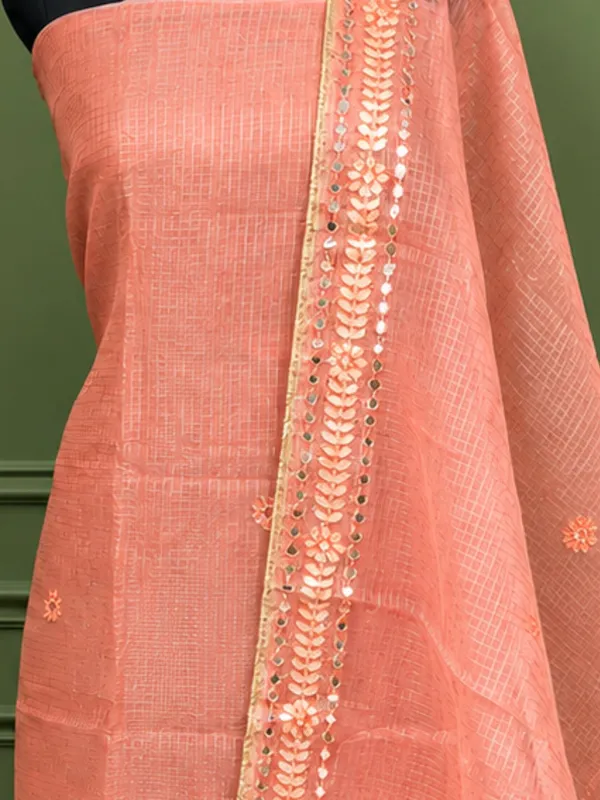 Rangbahar_Kota_Doria_Gota_Patti_Suit_Set_(T+D+B)_Peach