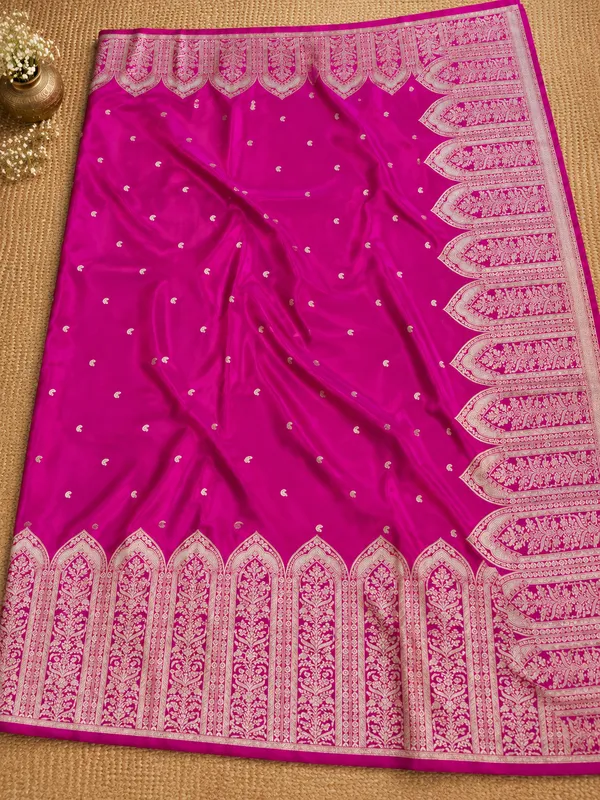 Swarna_Shringar_Mashru_Banarasi_Silk_Saree_Magenta_Pink