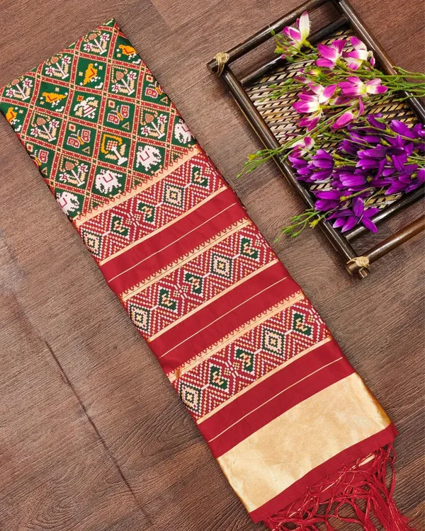 Noor-e-Banaras_Lichi_Silk_Cobalt_Blue_Patola_Dupatta