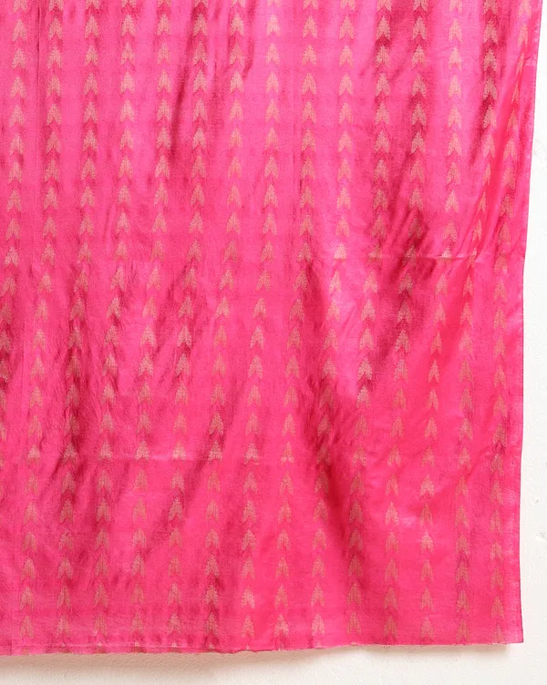 Katan_Silk_Jaquard_Weaving_Suit_Rani_Pink_&_Beige