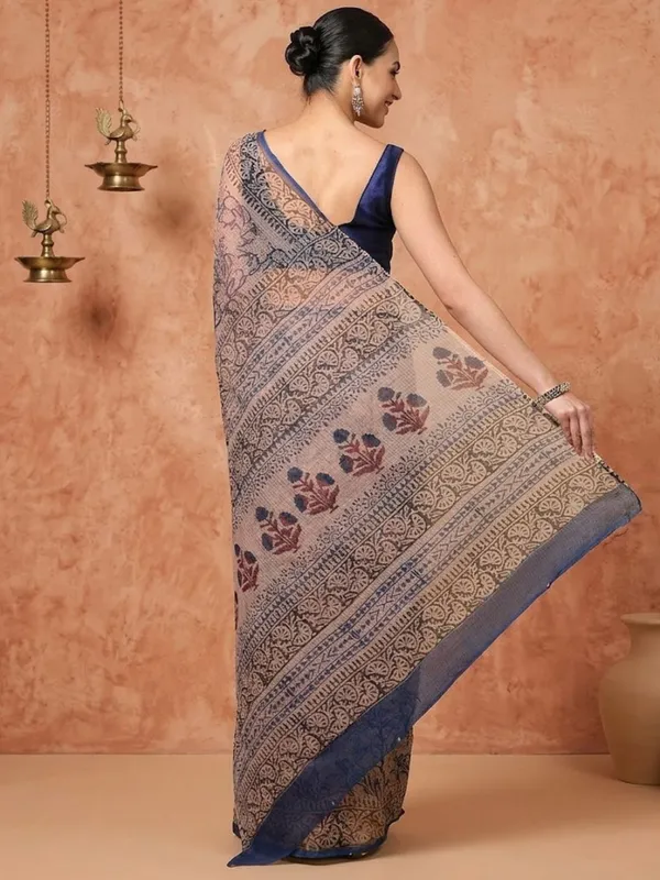 Rangmaati_Kota_Doria_Hand_Block_Print_Elegant_Saree