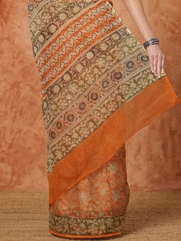 Rangmaati_Kota_Doria_Hand_Block_Print_Calm_Saree