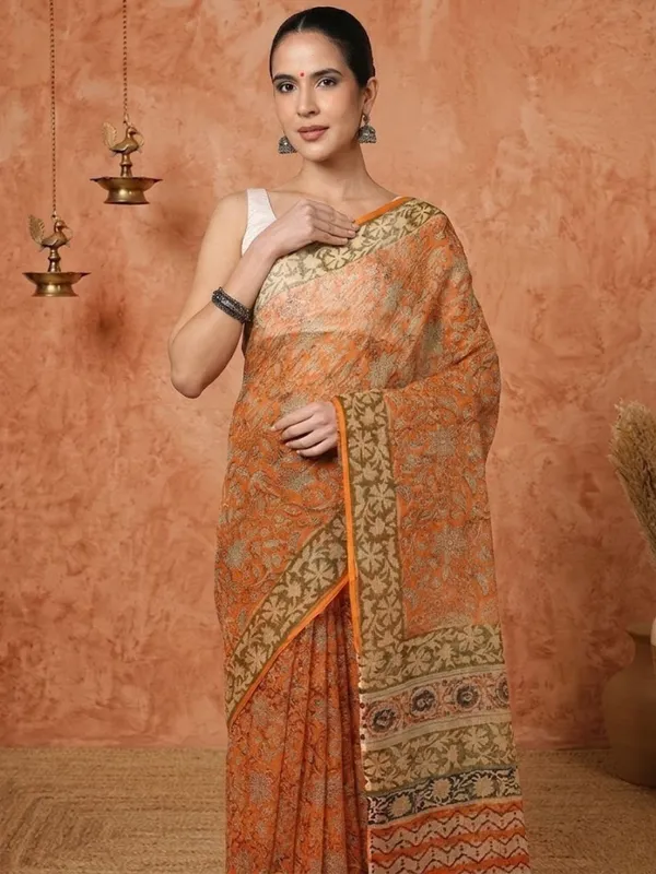 Rangmaati_Kota_Doria_Hand_Block_Print_Calm_Saree