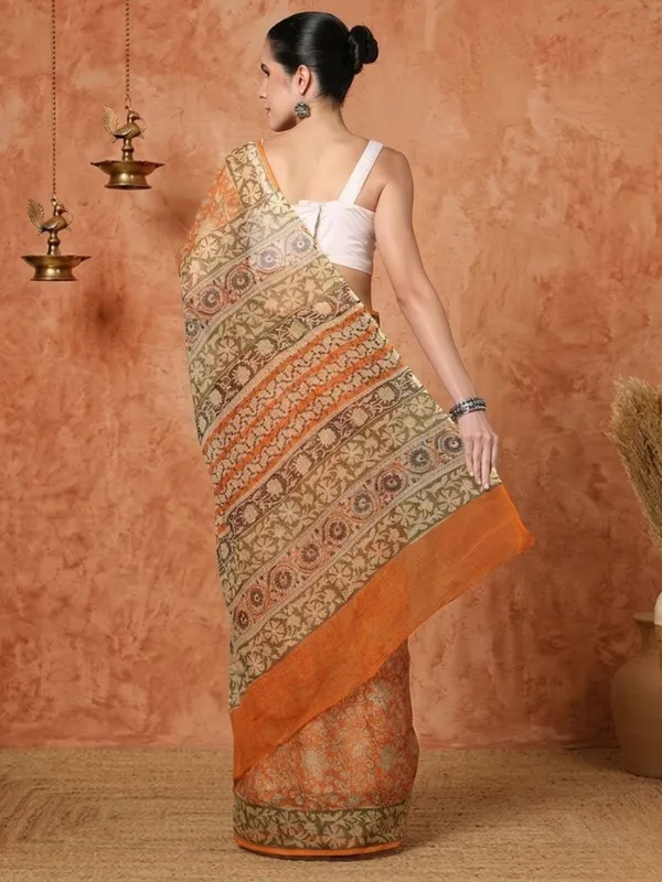 Rangmaati_Kota_Doria_Hand_Block_Print_Calm_Saree