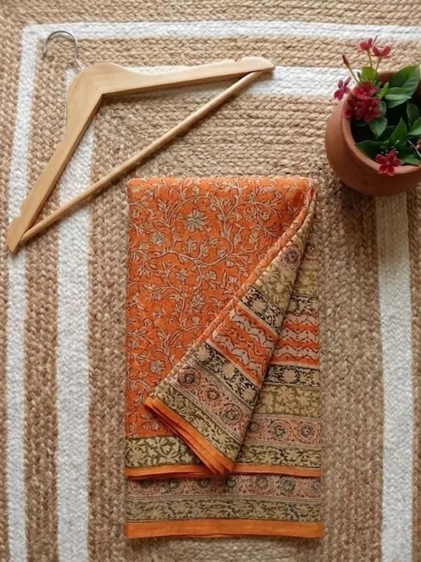 Rangmaati_Kota_Doria_Hand_Block_Print_Calm_Saree