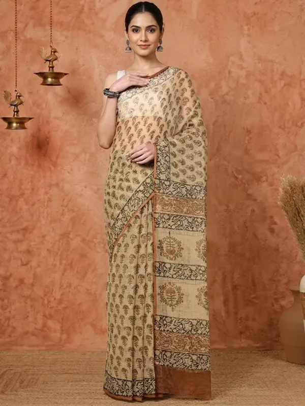 Rangmaati_Kota_Doria_Hand_Block_Print_Serene_Saree