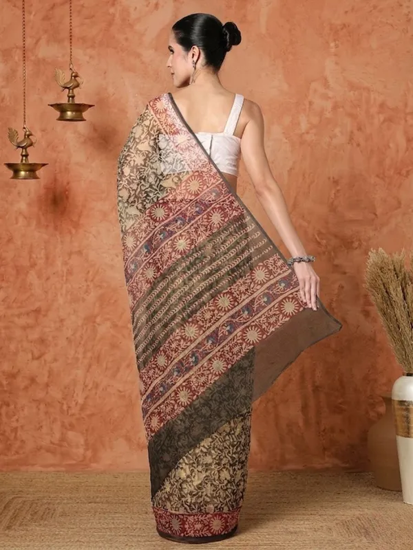 Rangmaati_Kota_Doria_Hand_Block_Print_Chic_Saree