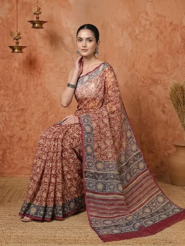 Rangmaati_Kota_Doria_Hand_Block_Print_Rustic_Saree