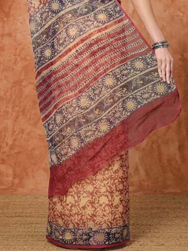Rangmaati_Kota_Doria_Hand_Block_Print_Rustic_Saree