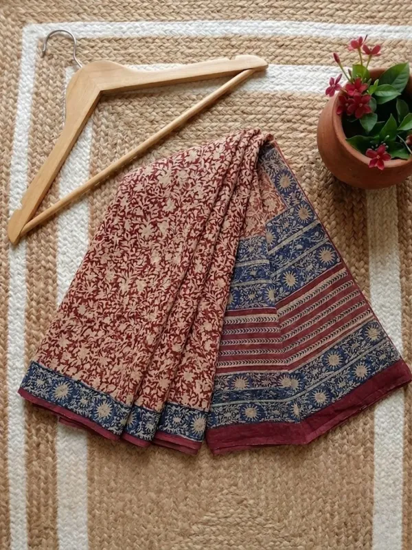 Rangmaati_Kota_Doria_Hand_Block_Print_Rustic_Saree