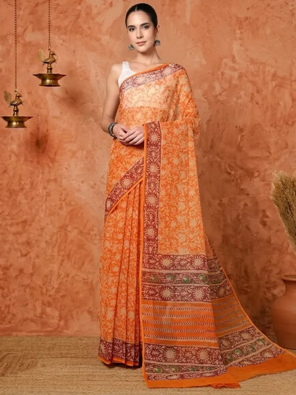 Rangmaati_Kota_Doria_Hand_Block_Print_Dynamic_Saree