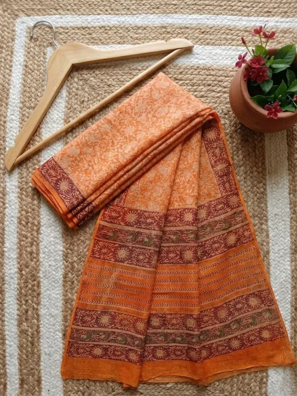Rangmaati_Kota_Doria_Hand_Block_Print_Dynamic_Saree