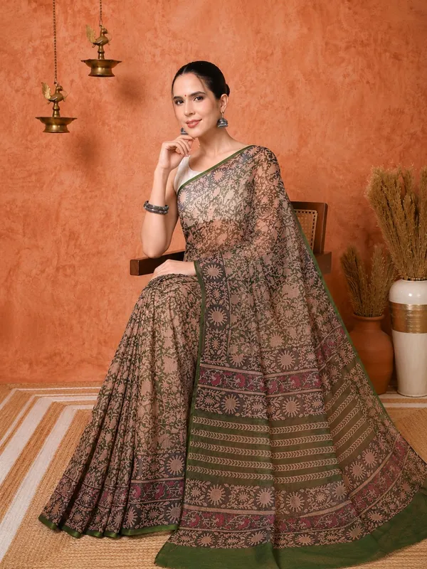Rangmaati_Kota_Doria_Hand_Block_Print_Majestic_Saree