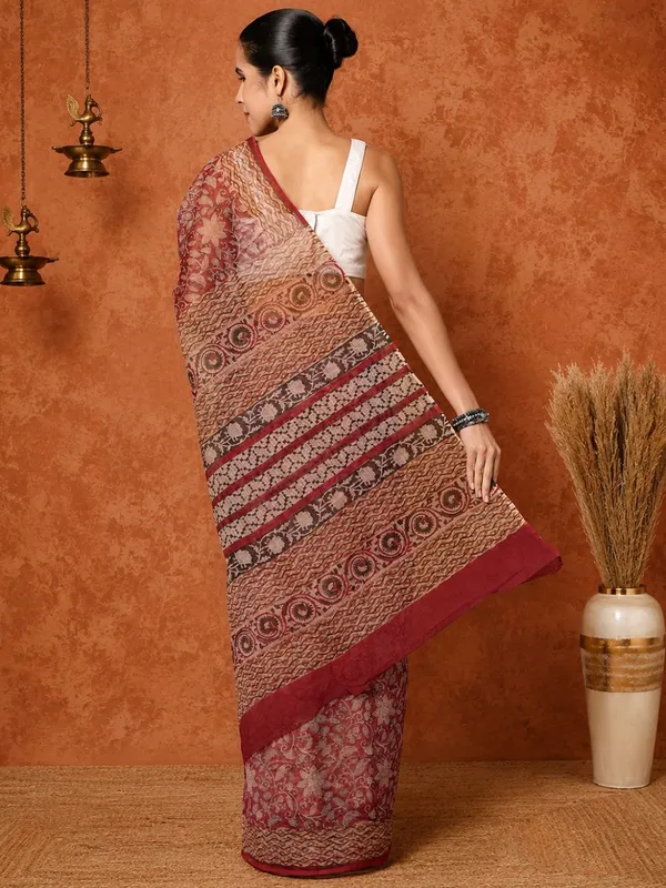 Rangmaati_Kota_Doria_Hand_Block_Print_Whimsical_Saree