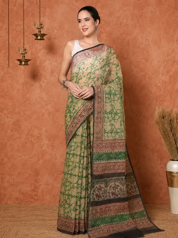 Rangmaati_Kota_Doria_Hand_Block_Print_Festive_Saree