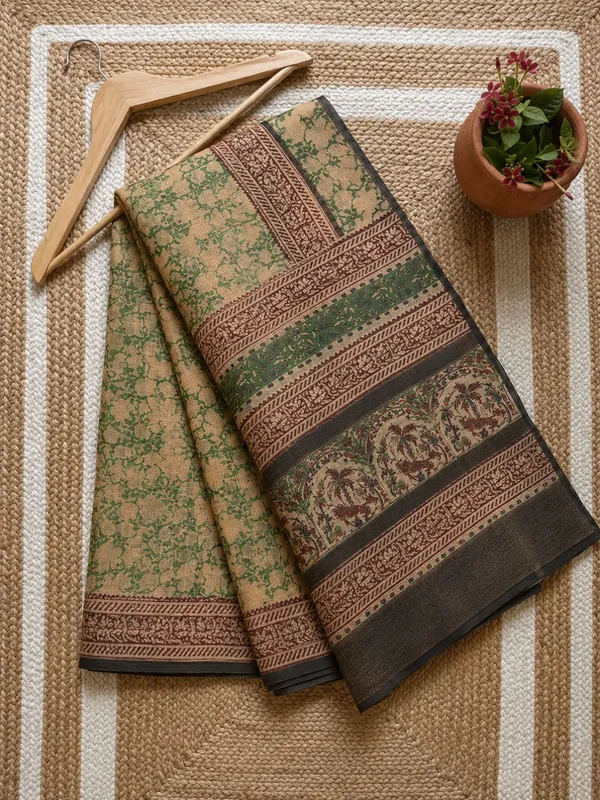 Rangmaati_Kota_Doria_Hand_Block_Print_Refined_Saree