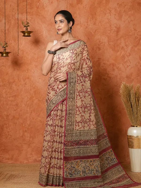 Rangmaati_Kota_Doria_Hand_Block_Print_Quirky_Saree