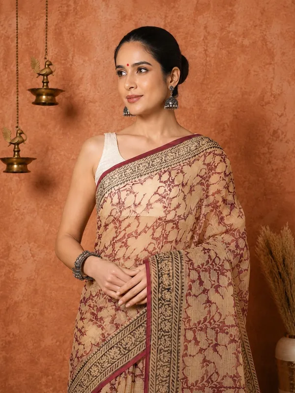 Rangmaati_Kota_Doria_Hand_Block_Print_Quirky_Saree