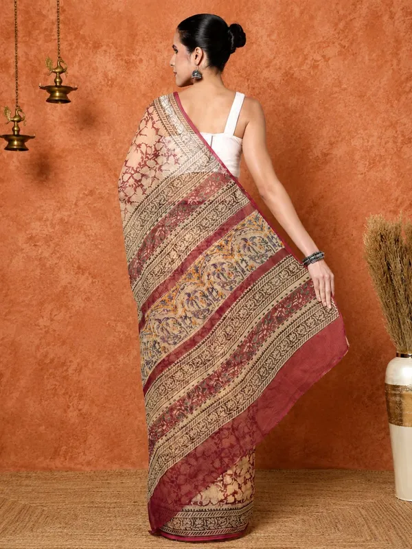 Rangmaati_Kota_Doria_Hand_Block_Print_Quirky_Saree