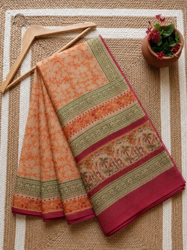 Rangmaati_Kota_Doria_Hand_Block_Print_Joyful_Saree