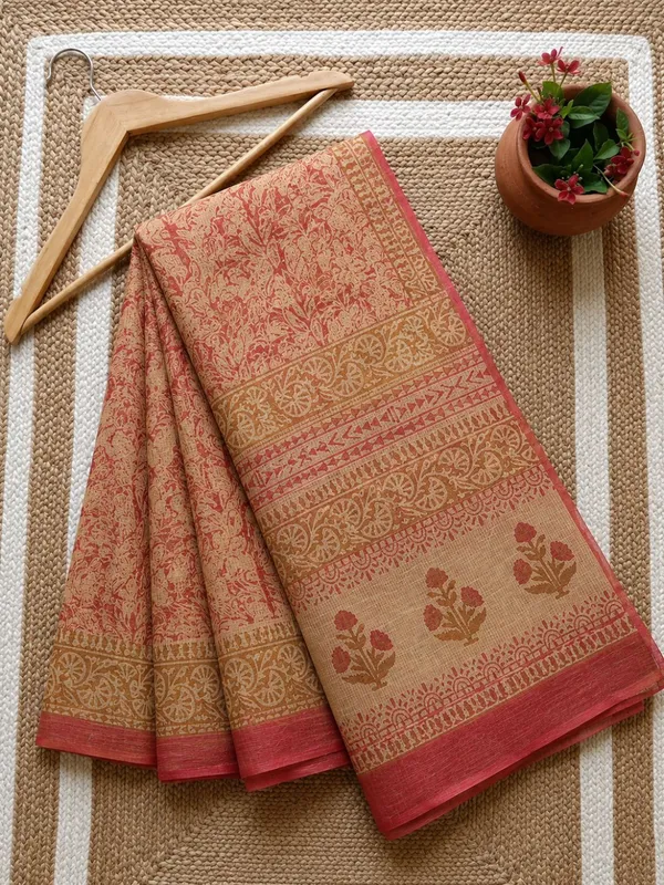 Rangmaati_Kota_Doria_Hand_Block_Print_Striking_Saree