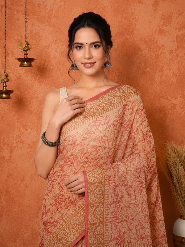 Rangmaati_Kota_Doria_Hand_Block_Print_Striking_Saree