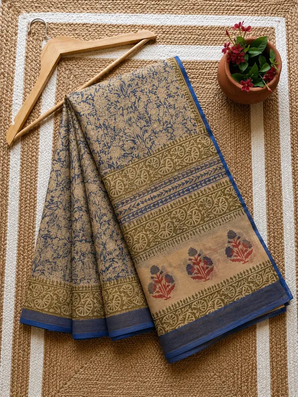 Rangmaati_Kota_Doria_Hand_Block_Print_Harmonious_Saree