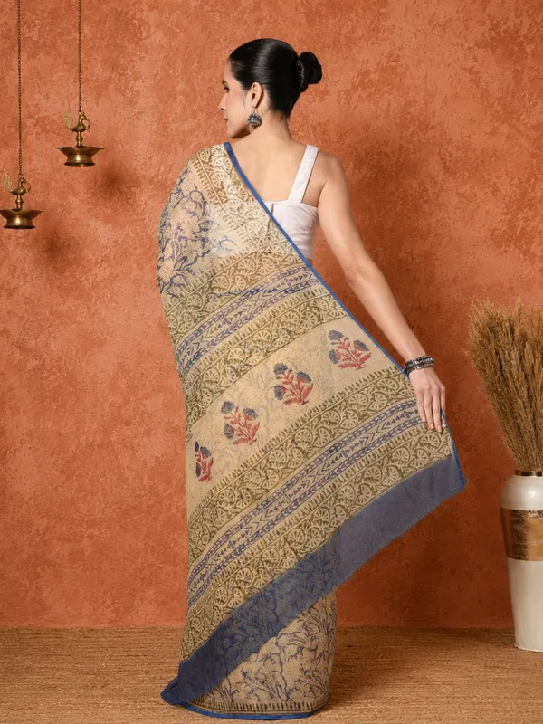 Rangmaati_Kota_Doria_Hand_Block_Print_Harmonious_Saree